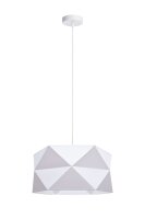 Moderne Pendelleuchte Stoff blendarm E27 L:70 Wei&szlig;