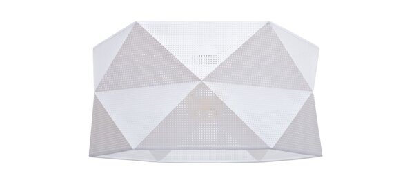 Moderne Pendelleuchte Stoff blendarm E27 L:70 Weiß Gold