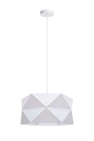 Moderne Pendelleuchte Stoff blendarm E27 L:70 Wei&szlig; Gold