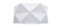 Moderne Pendelleuchte Stoff blendarm E27 L:70 Weiß...