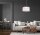 Moderne Pendelleuchte Stoff blendarm E27 L:70 Weiß Gold