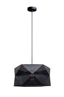 Moderne H&auml;ngelampe Stoff blendarm E27 L:70 Schwarz