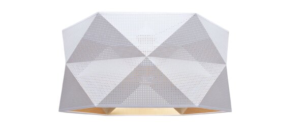 Moderne Hängeleuchte Stoff blendarm E27 L:70 Weiß Beige