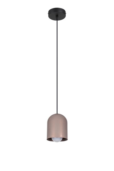 Runde Pendelleuchte Metall Schwarz Pink E27 Ø11 cm Loft