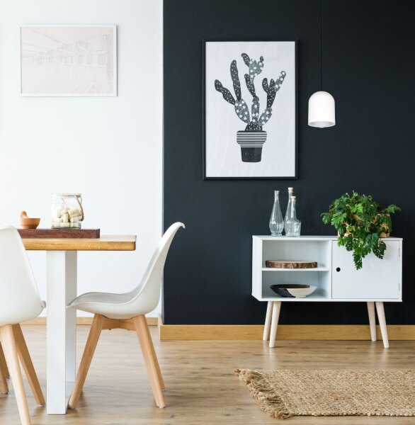 Runde Hängeleuchte Metall Schwarz Weiß E27 Ø11 cm Loft