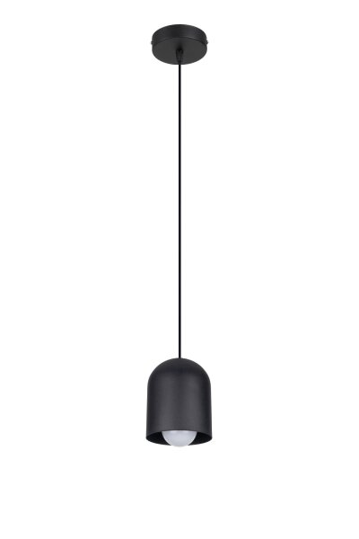 Runde Pendelleuchte Metall Schwarz E27 Ø11 cm Loft