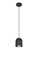 Runde Pendelleuchte Metall Schwarz E27 Ø11 cm Loft