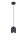 Runde Pendelleuchte Metall Schwarz E27 Ø11 cm Loft