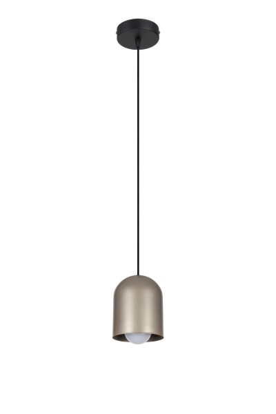 Runde Pendelleuchte Metall Schwarz Gold E27 Ø11 cm Loft