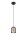 Runde Pendelleuchte Metall Schwarz Gold E27 Ø11 cm Loft