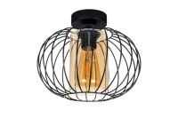 Deckenlampe E27 &Oslash;25 cm Schwarz Honig blendarm Retro