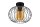 Deckenlampe E27 Ø25 cm Schwarz Honig blendarm Retro