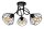 Dekorative Deckenlampe Metall E27 L:55 cm in Schwarz