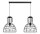 Schwarze Hängelampe Draht Metall 85 cm 2-flmg E27 Loft