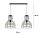 Schwarze Hängelampe Draht Metall 85 cm 2-flmg E27 Loft