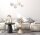 Goldene Deckenlampe Glaskugeln blendarm 4-flmg Metall