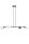 Große Hängelampe blendarm Glas Metall 85 cm E27 Schwarz
