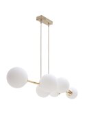 Große Hängelampe blendarm Glas Metall 100 cm...