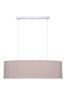 Wohnliche Pendelleuchte Stoff Braun 2-flammig E27 70 cm