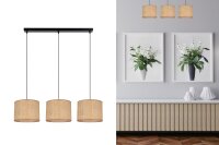 Blendarme Hängelampe Stoff Braun 3-flmg 70 cm...
