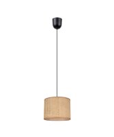 Blendarme Pendelleuchte Stoff Braun E27 Ø20 cm rund