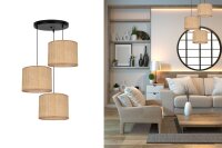 Wohnliche Hängelampe Rattan Braun E27 Ø45 cm...