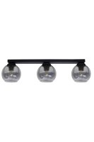 Deckenlampe Rauchglas Schwarz blendarm E27 62 cm lang