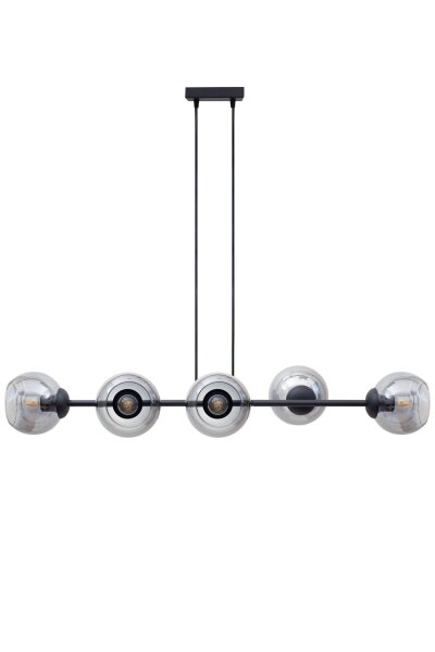 Pendelleuchte Metall Rauchglas blendarm E27 100 cm lang