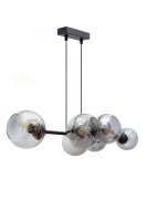 Pendelleuchte Metall Rauchglas blendarm E27 100 cm lang