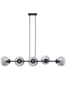 Pendelleuchte Metall Rauchglas blendarm E27 100 cm lang