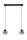Hängelampe blendarm Metall Rauchglas E27 L:42 cm 2-flmg
