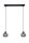 Hängelampe blendarm Metall Rauchglas E27 L:42 cm 2-flmg