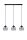 Hängelampe blendarm Metall Rauchglas E27 L:62 cm 3-flmg
