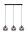 Hängelampe blendarm Metall Rauchglas E27 L:62 cm 3-flmg