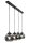 Hängelampe blendarm Metall Rauchglas E27 L:80 cm 4-flmg