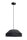 Schwarze Hängelampe blendarm Stoff wohnlich B:45 cm E27