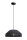 Schwarze Hängelampe blendarm Stoff wohnlich B:45 cm E27