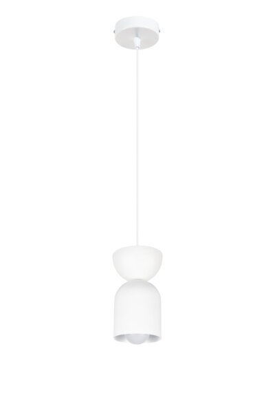 Minimalistische Hängelampe Weiß Zeitlos E27 Ø11 cm rund