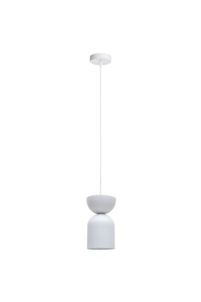 Minimalistische Hängelampe Weiß Zeitlos E27 Ø11 cm rund