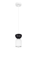 Minimalistische Hängelampe Weiß Schwarz E27...