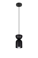 Runde Hängeleuchte Schwarz Metall Ø11 cm...