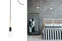 XXL Hängelampe Spider flexibel L:400 cm E27 in Schwarz