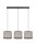 Pendelleuchte Stoff Schwarz Beige E27 70 cm lang 3-flmg