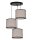 Stoff Hängelampe blendarm Schwarz Beige E27 Ø45 cm rund