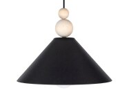 Schwarze Hängeleuchte Holz Metall Ø26 cm E27...