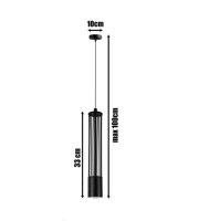 Dekorative Hängelampe Metall GU10 Ø10 cm rund...