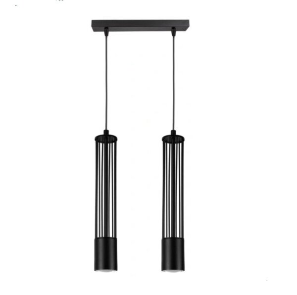 Dekorative Hängelampe Metall GU10 35 cm lang Schwarz