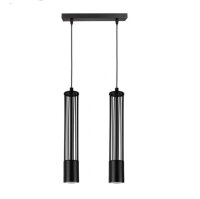 Dekorative H&auml;ngelampe Metall GU10 35 cm lang Schwarz