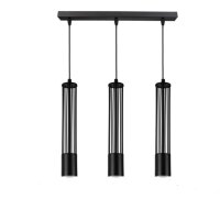 Dekorative Pendelleuchte Metall GU10 55 cm lang Schwarz