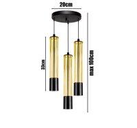 Hängeleuchte Metall GU10 Ø35 cm Schwarz Gold...